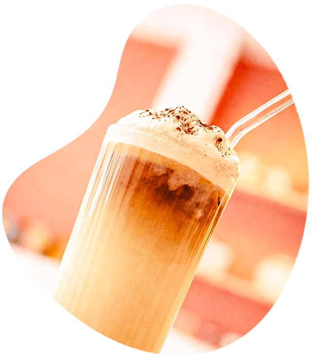 Café glacé au café céramique Biscuit Liège